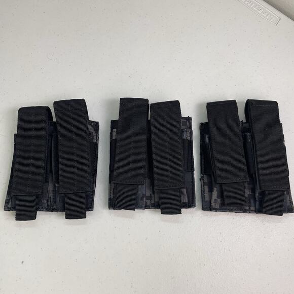 Voodoo Tactical Pistol Mag Pouch Double Bundle Black Gray Digital Camo Magazine - Picture 1 of 7